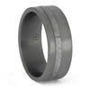 Men's Meteorite Wedding Band in Titanium