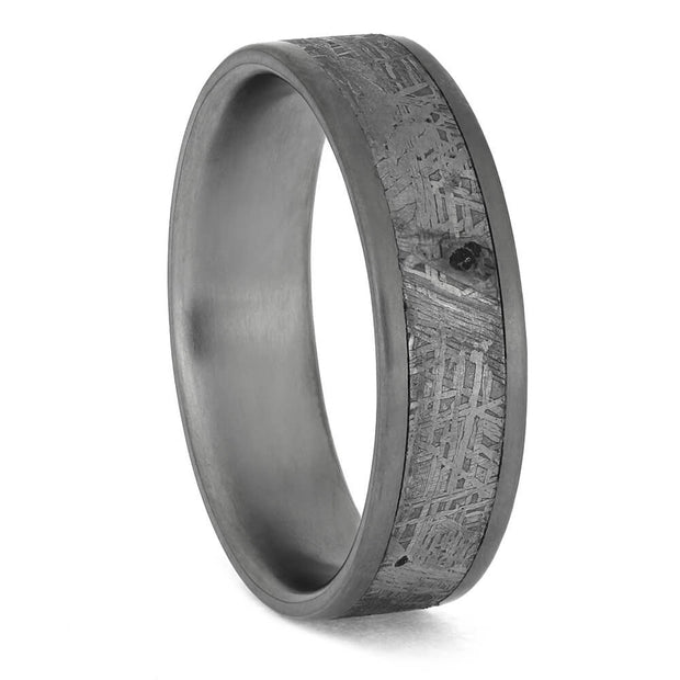 Meteorite Ring with Troilite