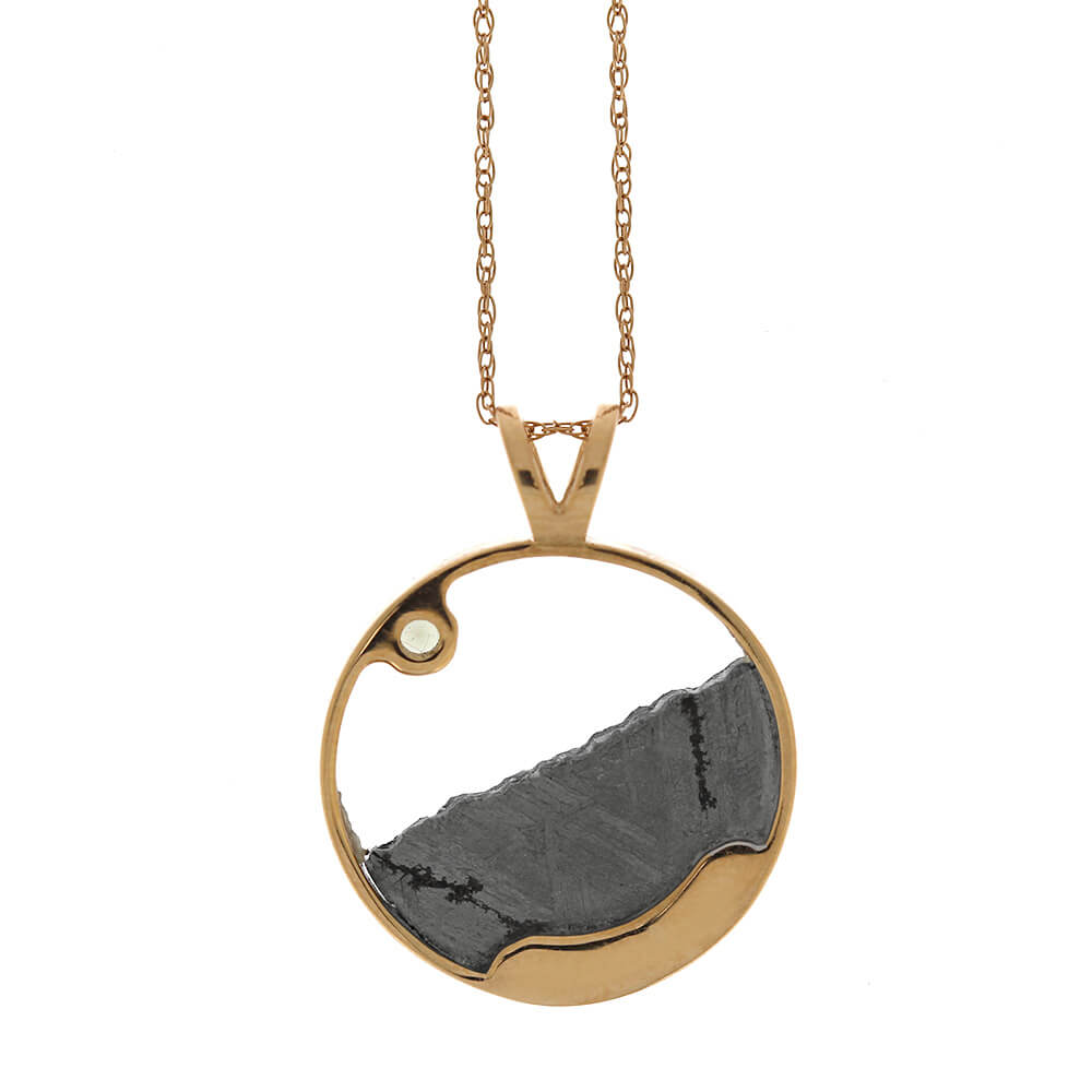 Meteorite Necklace in Rose Gold