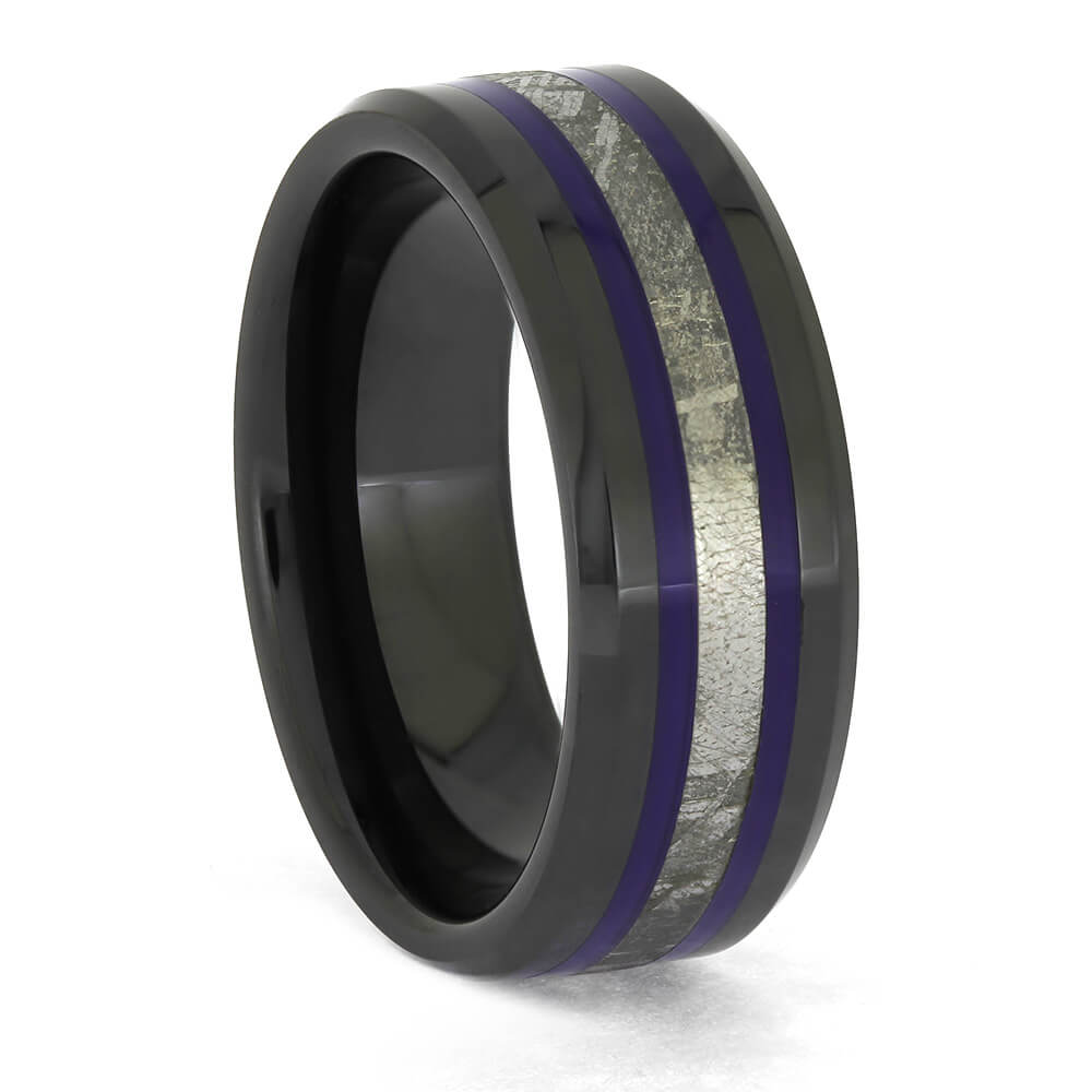 Purple Ring with Meteorite