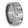 Titanium spinner fidget ring with revolver design