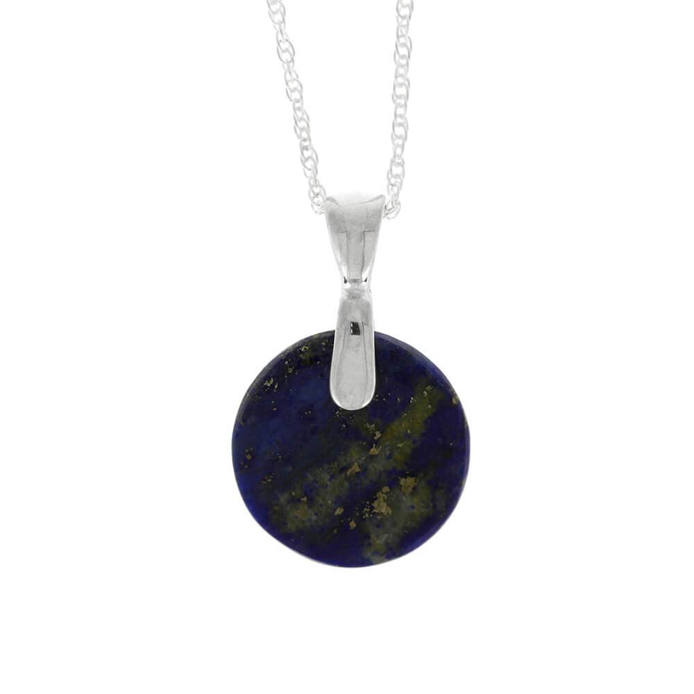 Large Lapis lazuli online with pyrite sterling silver pendant