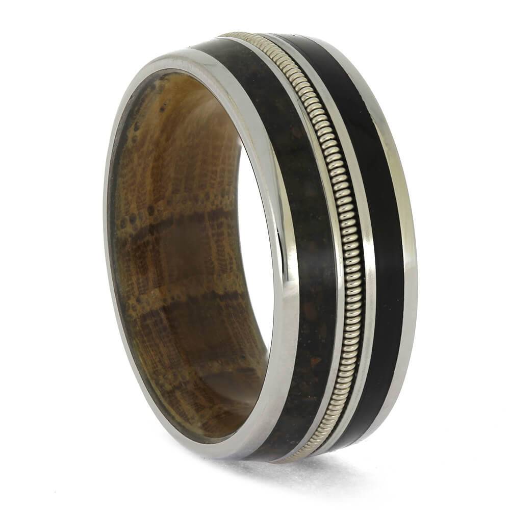 Guitar String and Whiskey Barrel Wedding Band