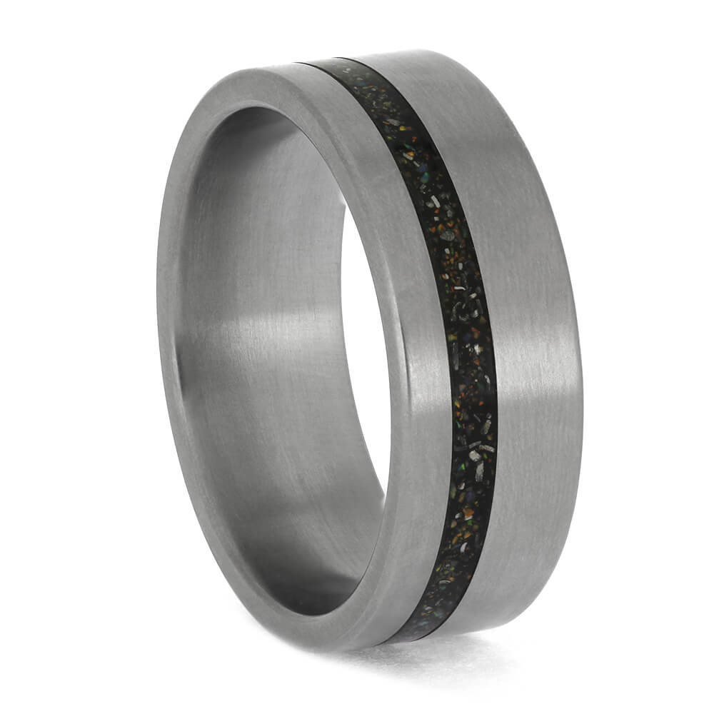 Stardust and Opal Wedding Band