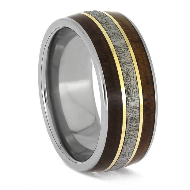 Koa Wood and Meteorite Ring