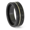 Dark Wedding Band with Jade and Obsidian