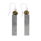 Dangle Earrings with Meteorite and Fossil | Set 1