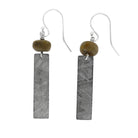 Dangle Earrings with Meteorite and Fossil | Set 2