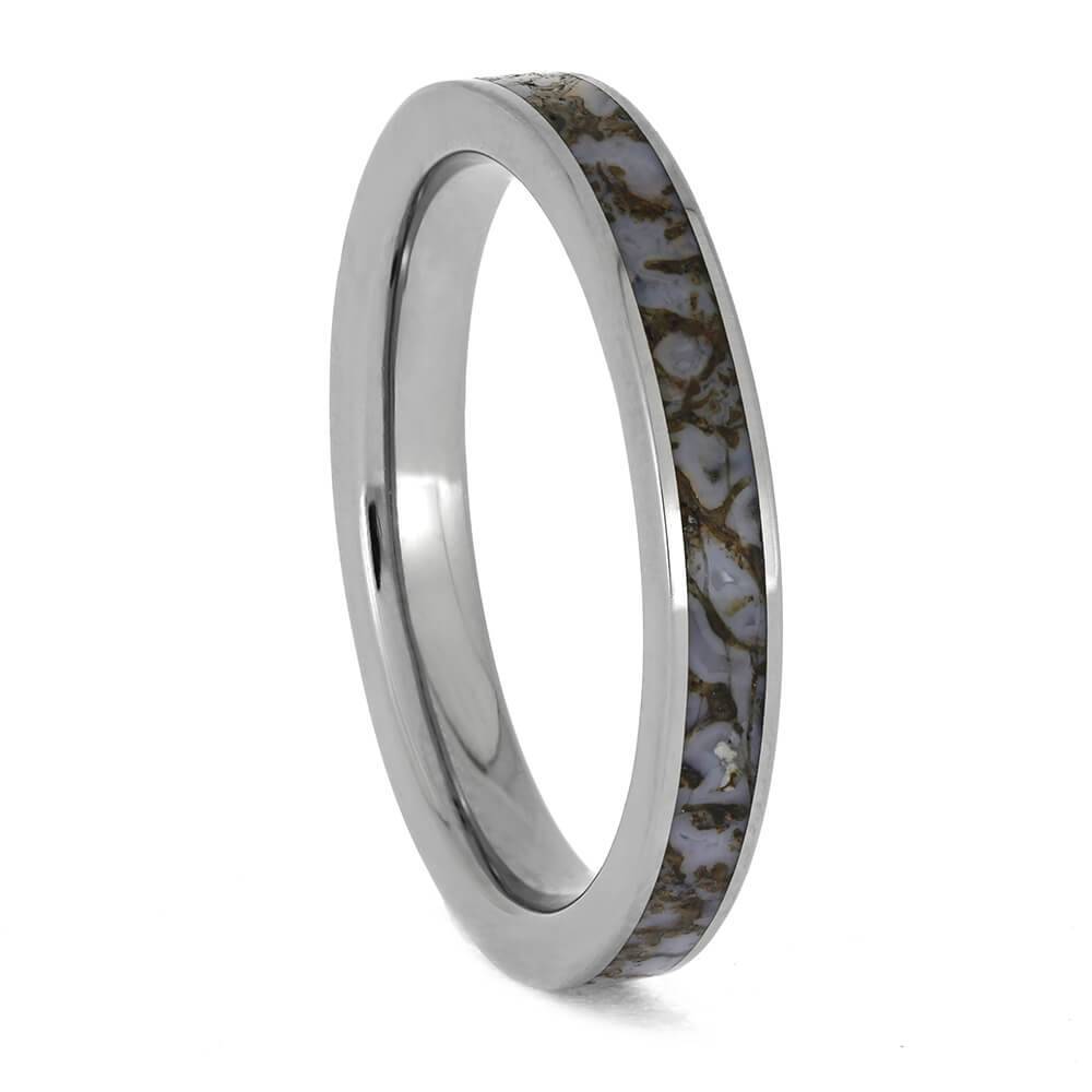 Blue Fossil Wedding Band