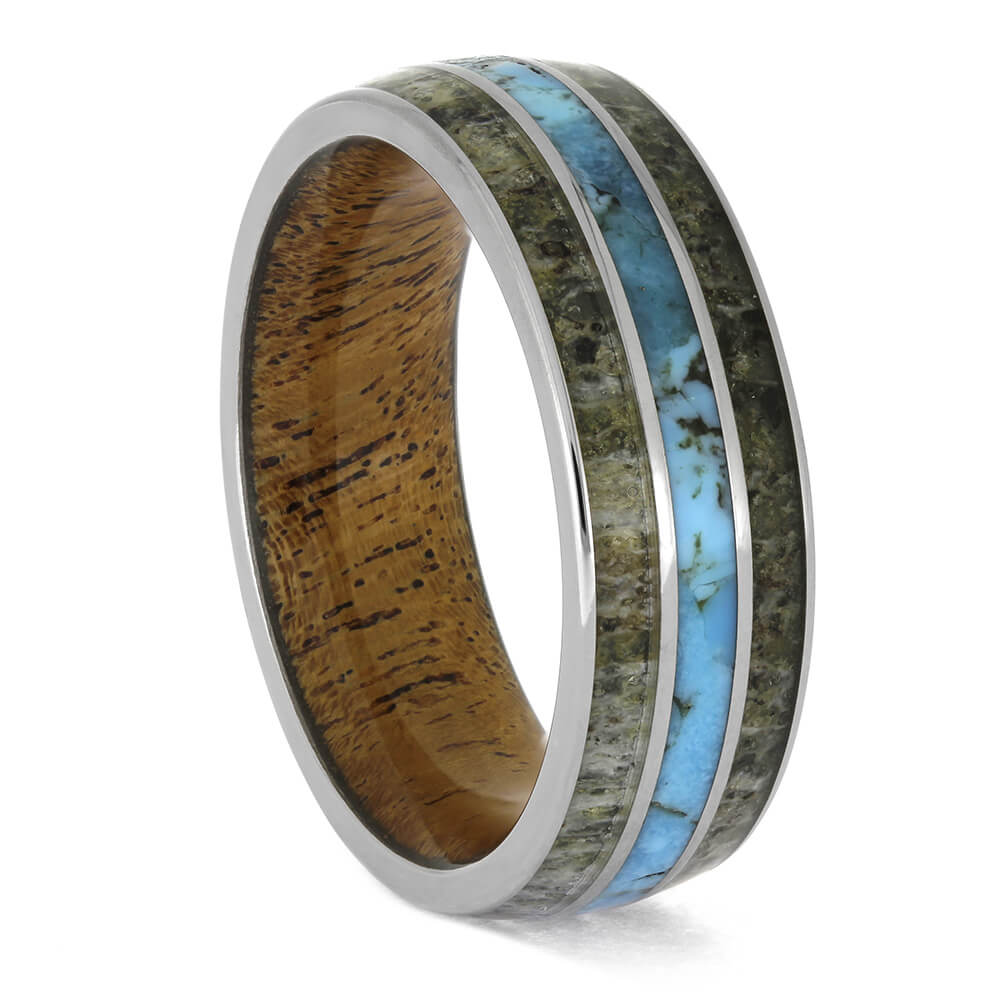 Antler and Wood Wedding Band