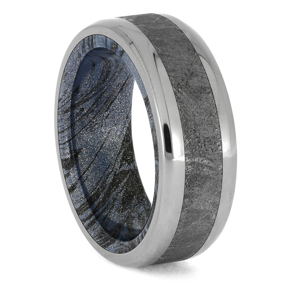 Meteorite and Mokume Wedding  Band