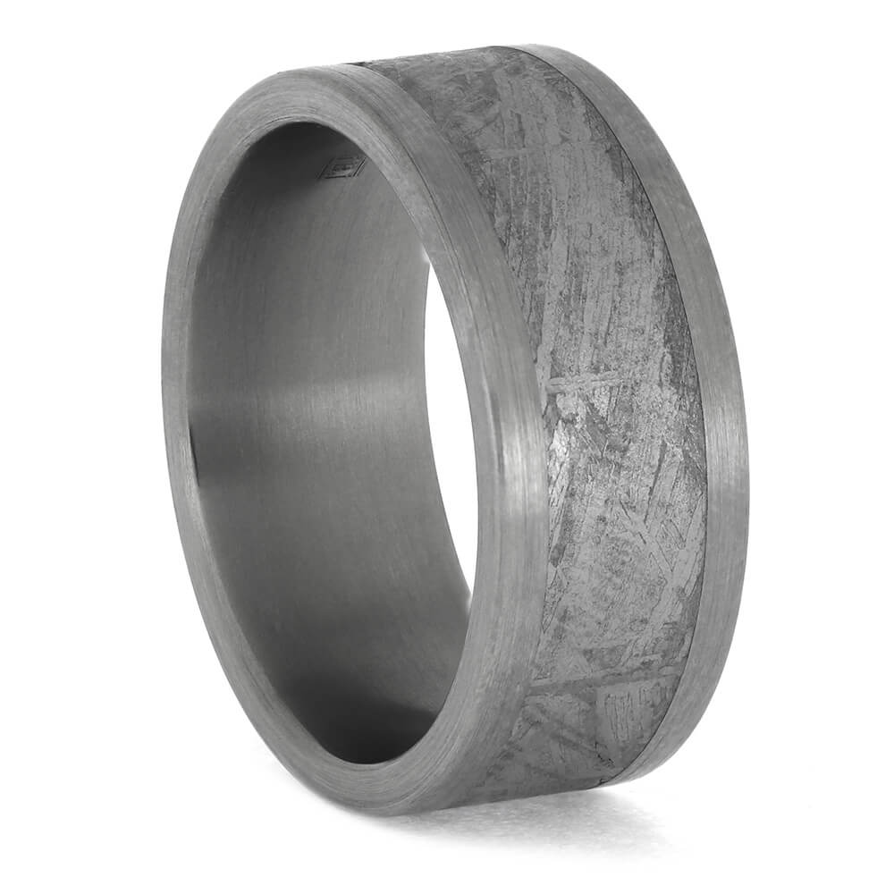 Meteorite and Titanium Wedding Band