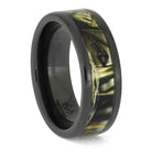 Camo Wedding Band in Black Ceramic