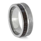 Meteorite and Dinosaur Bone Wedding Band