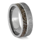 Beautiful Meteorite and Fossil Wedding Band