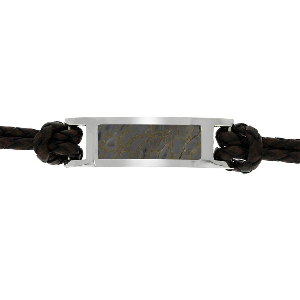 Handmade Bracelet with Blue Dinosaur Bone