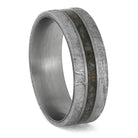 Meteorite and Dinosaur Bone Wedding Band