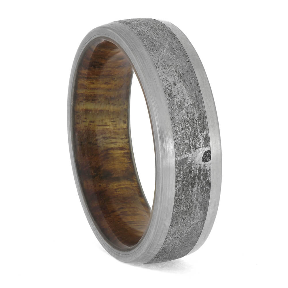 Meteorite and Rosewood Wedding Band