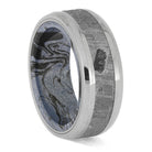 Meteorite and Mokume Wedding Band