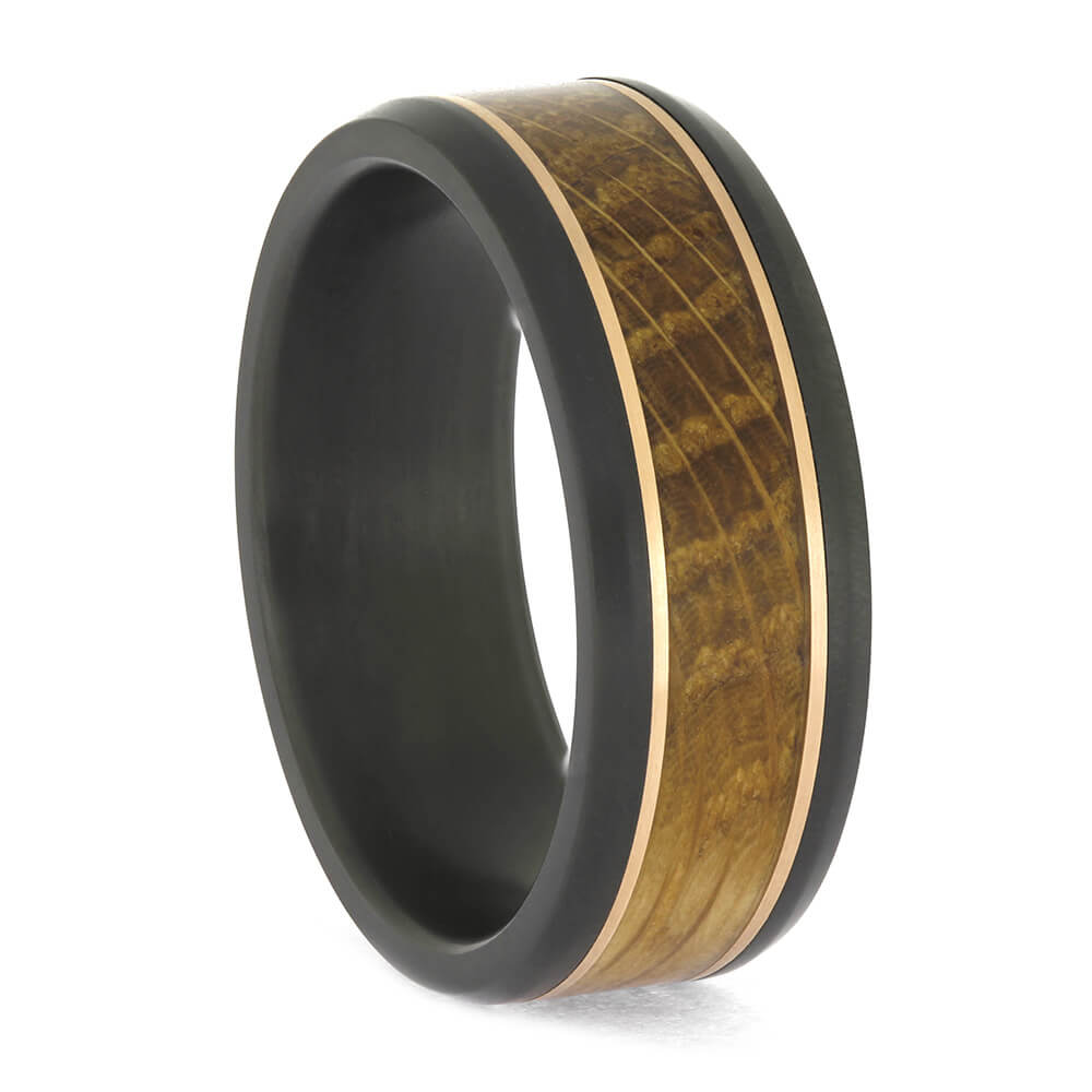 Whiskey Barrel Oak Wedding Band