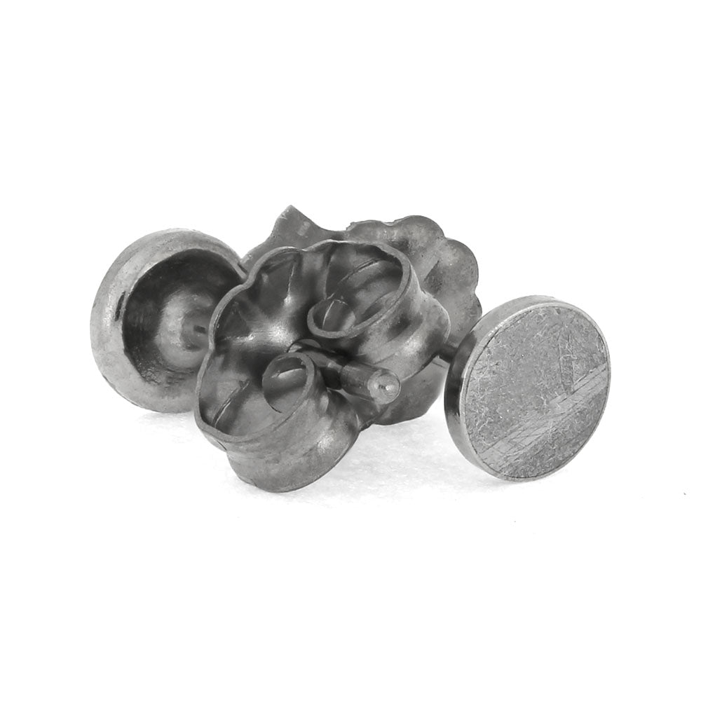 Extremely Small Meteorite Stud Earrings