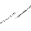 Silver chain necklace with clasp on a white background