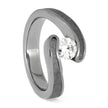 Meteorite Engagement Ring with Moissanite