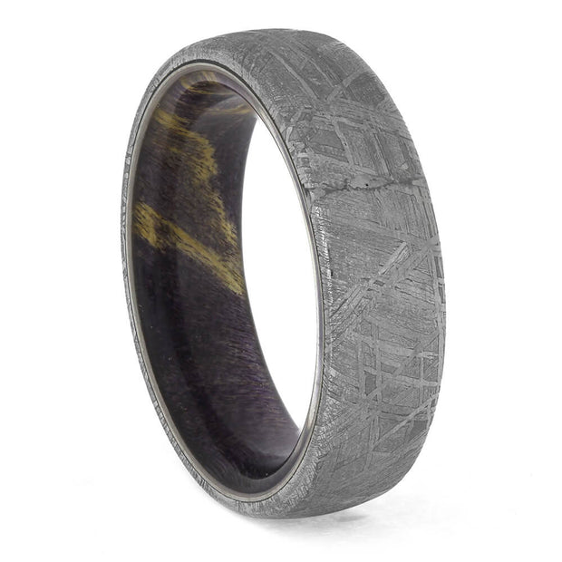 Purple Box Elder Burl Wood Ring