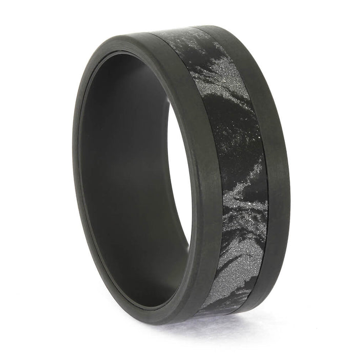 Unique Black Zirconium Wedding Band
