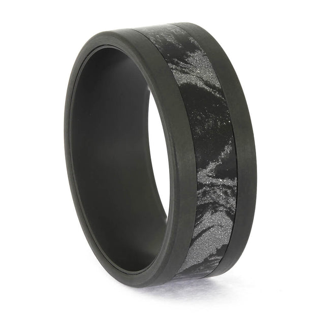 Unique Black Zirconium Wedding Band