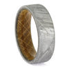 Meteorite and Whiskey Wood Wedding Band