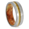 Flame Box Elder Burl Wood Ring