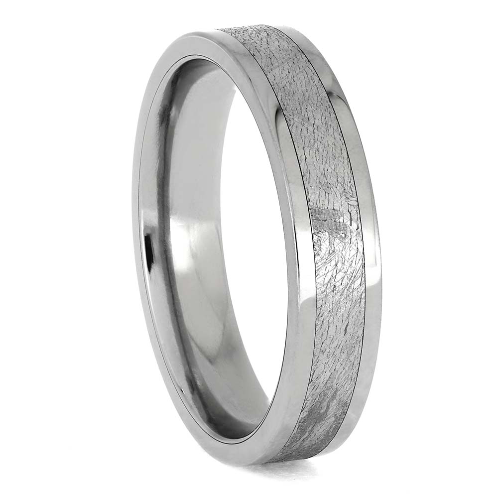 Meteorite and Titanium Wedding Band