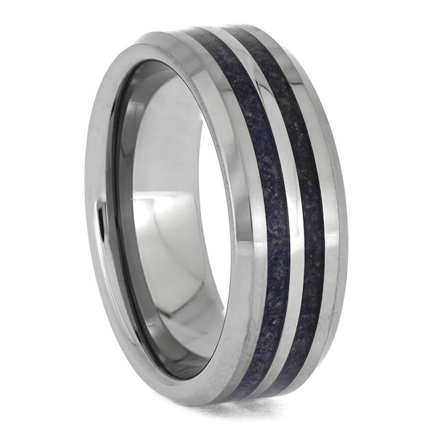 Sapphire and Tungsten Wedding Band