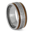 by Jewelry by Johan Titanum Ring with Meteorite and Wood Inlays 002278
