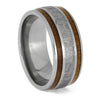 by Jewelry by Johan Titanum Ring with Meteorite and Wood Inlays 002278