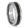Titanium and Dinosaur Bone Wedding Band