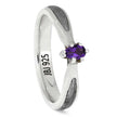 Meteorite Solitaire with Amethyst Stone