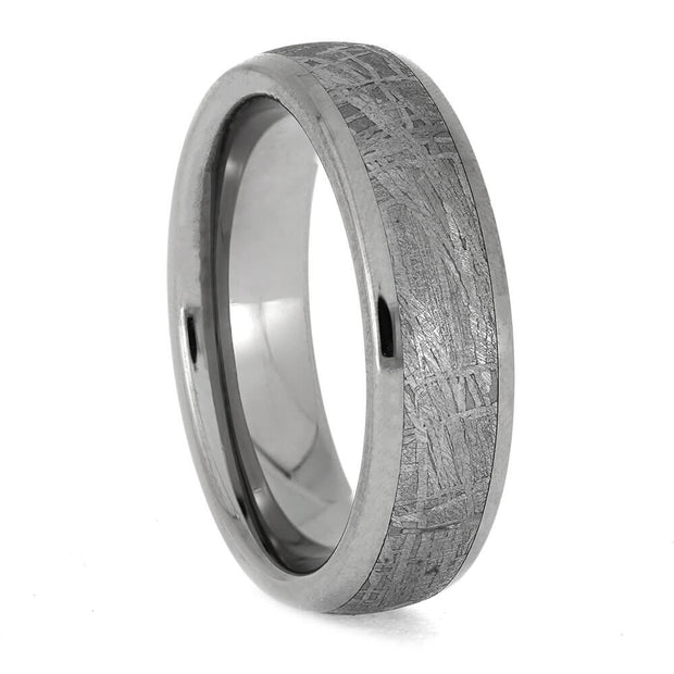 Meteorite and Titanium Ring in Size 8.25