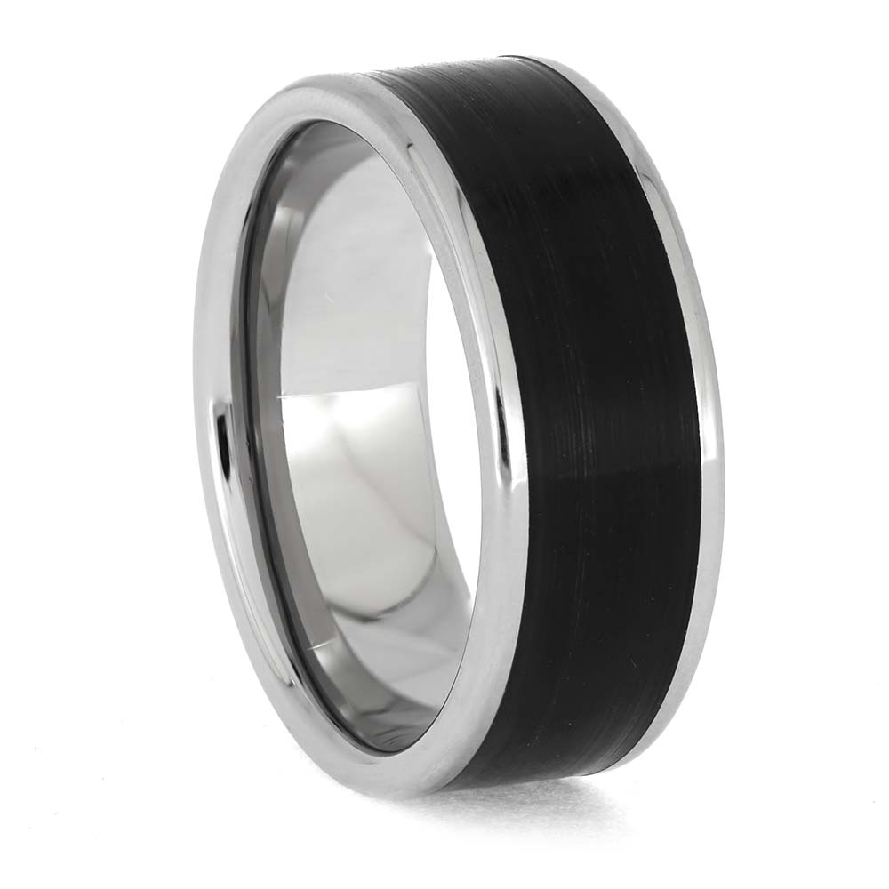 Vinyl Record Ring in Titanium