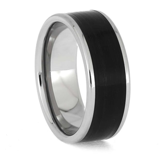 Vinyl Record Ring in Titanium