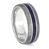 Platinum and Meteorite Wedding Band for Men
