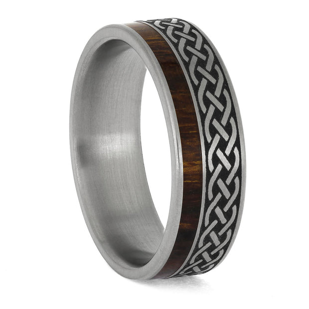 Ironwood and Celtic Knot Wedding Band