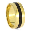 Gold Wedding Band with Dinosaur Bone
