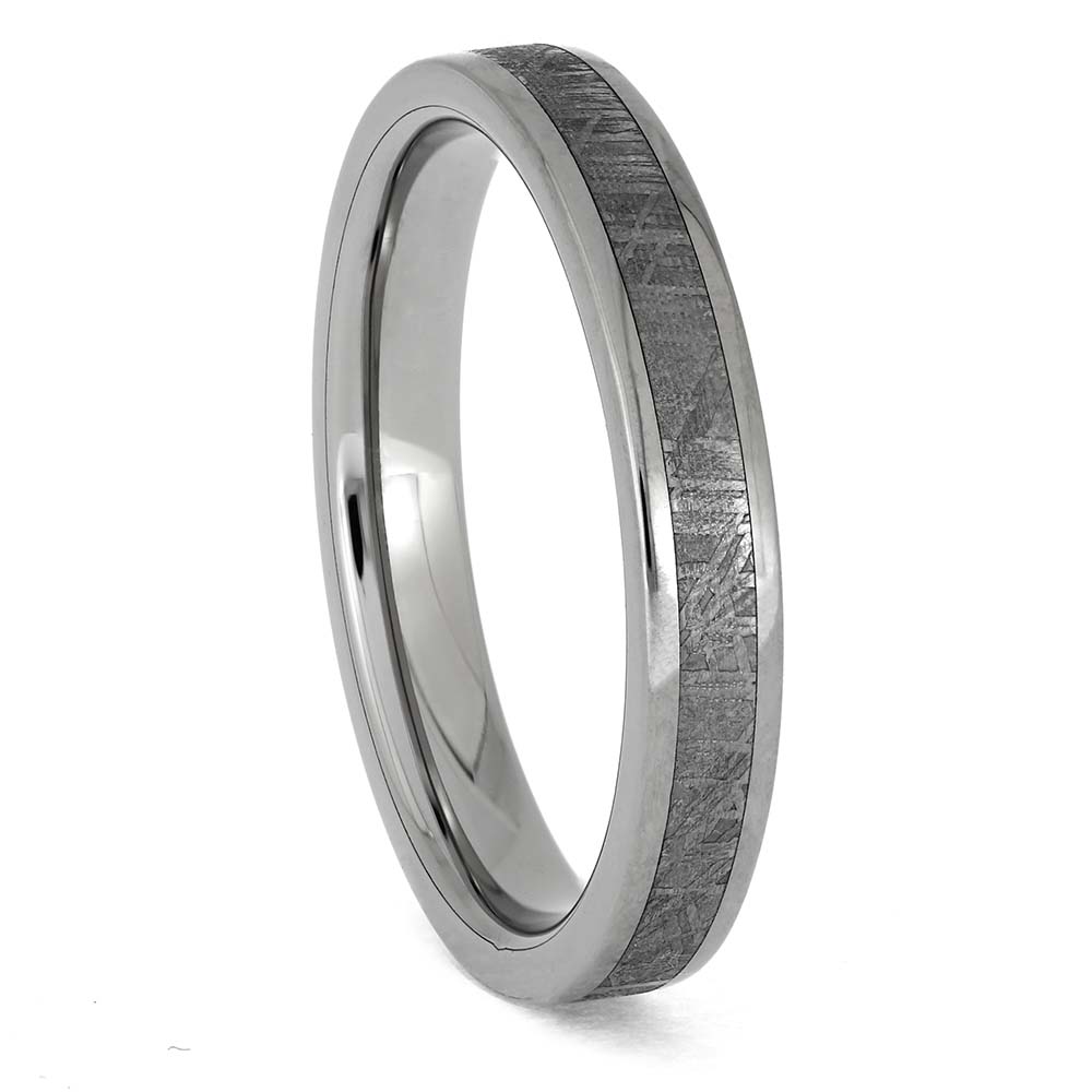 Meteorite and Titanium Wedding Band
