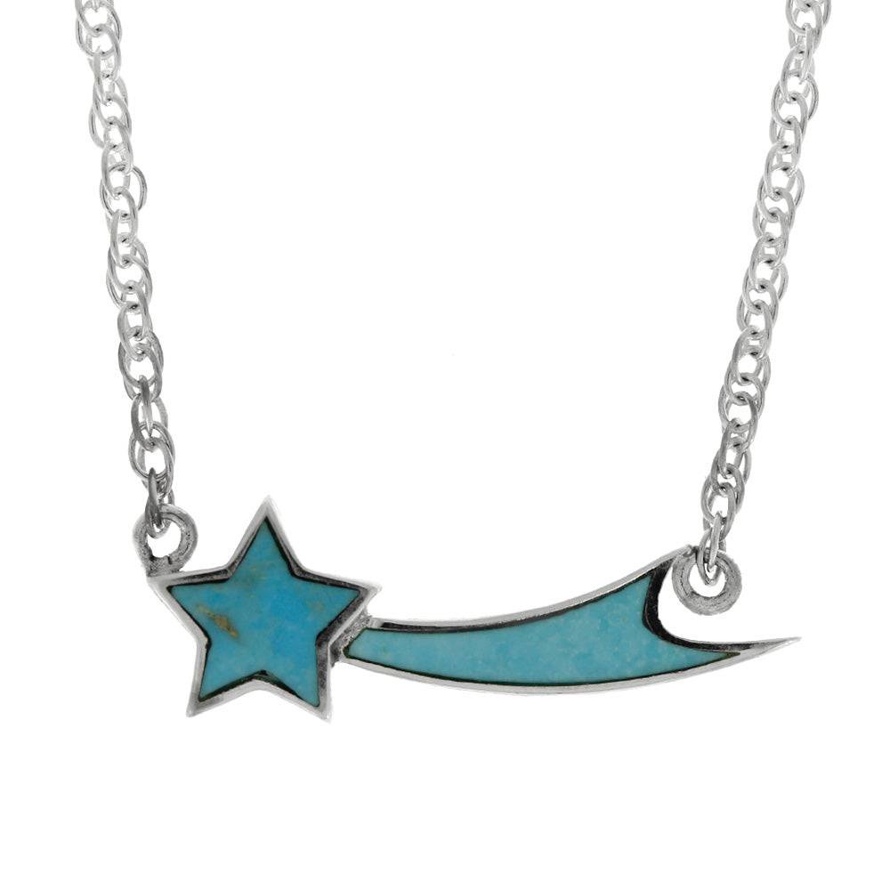 Turquoise shops falling star necklace