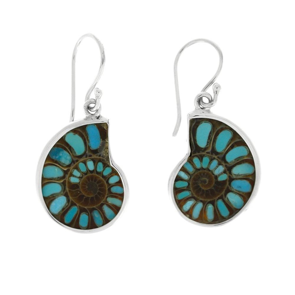 Ammonite hot sale fossil earrings