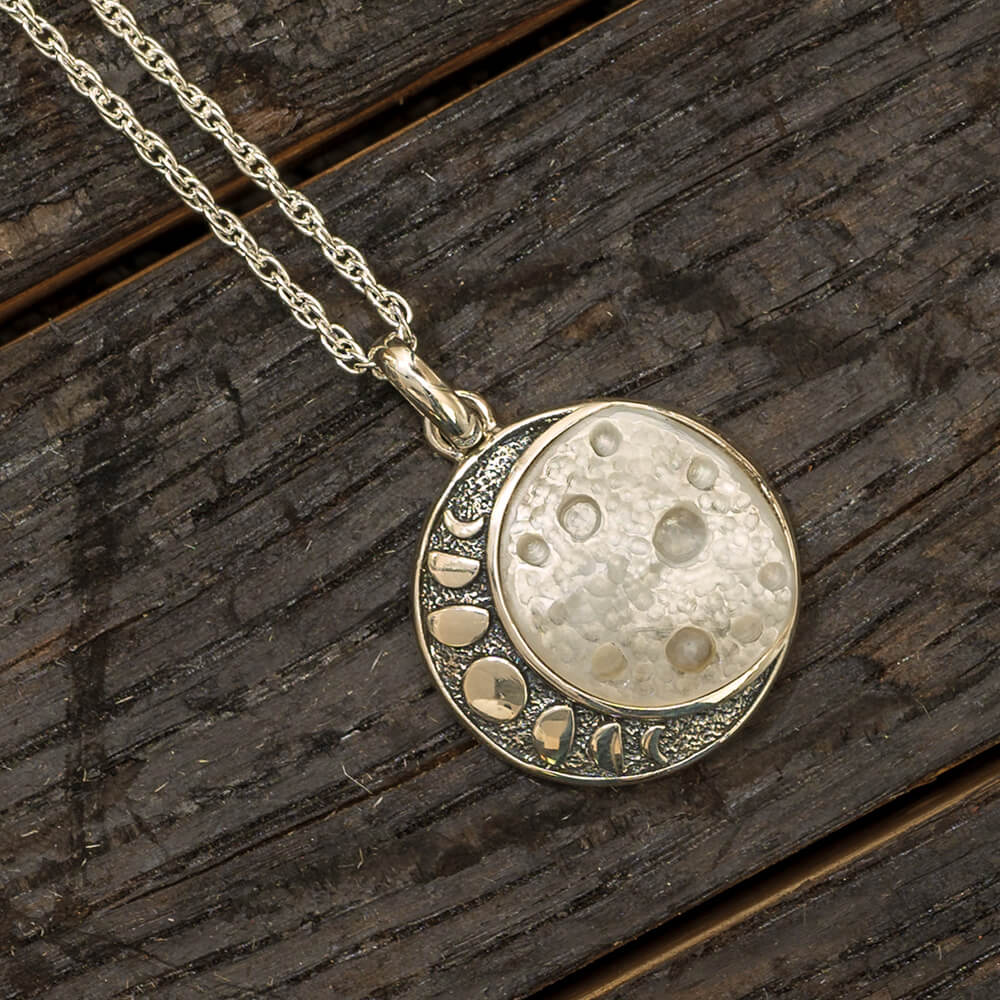 Moon Necklace with Mother of Pearl