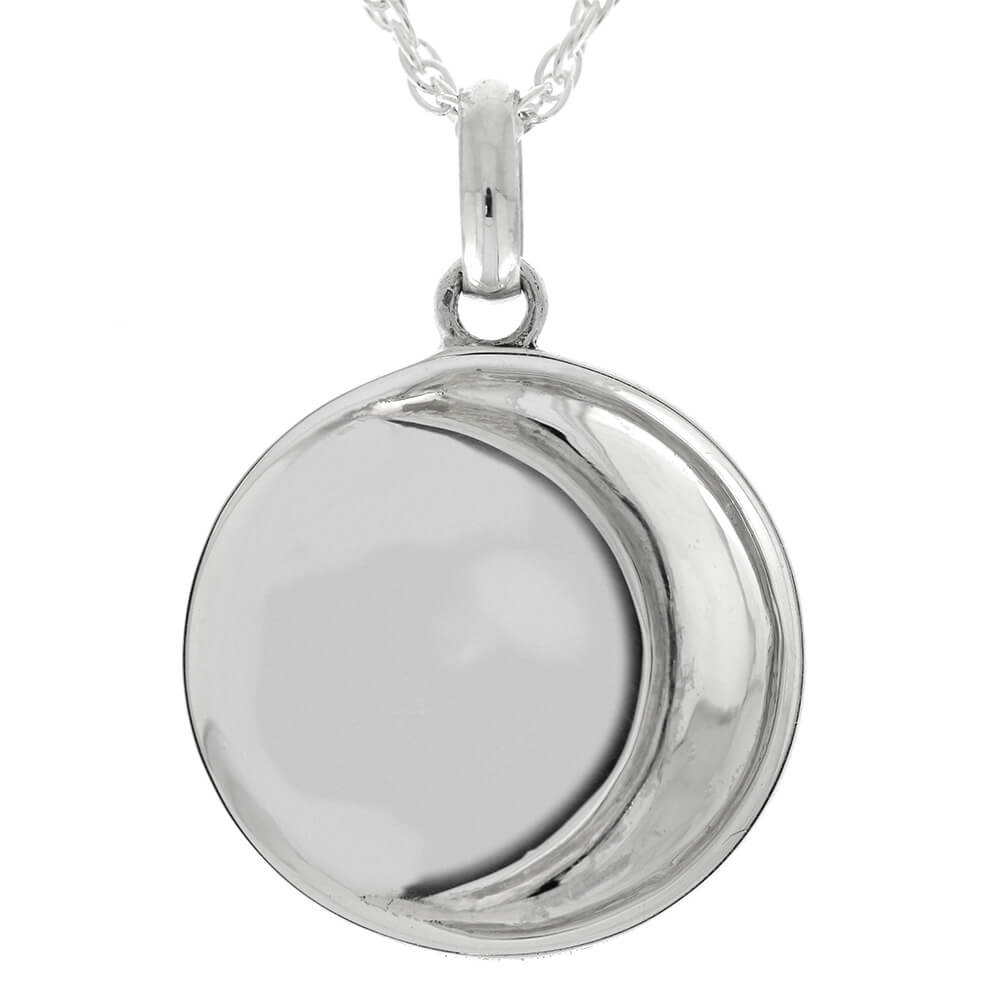 Moon Necklace with Silver Back