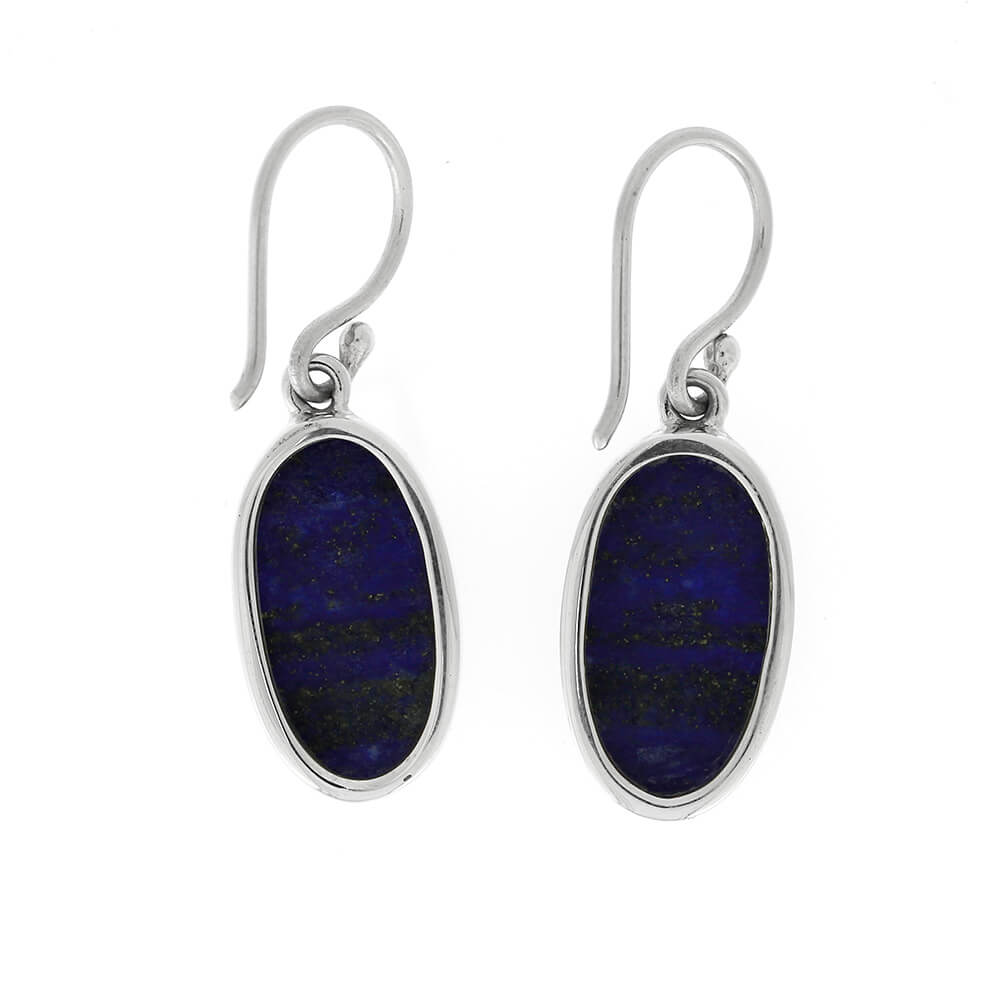 Blue Dangle Earrings with Lapis Lazuli